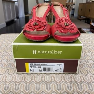 Naturalizer red sandals